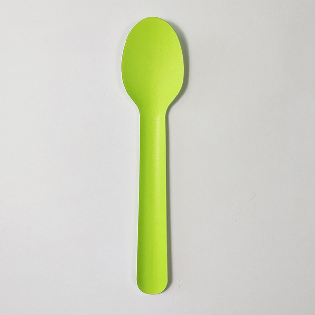 Biodegradable Colorful Paperboard Ice Cream Spoon