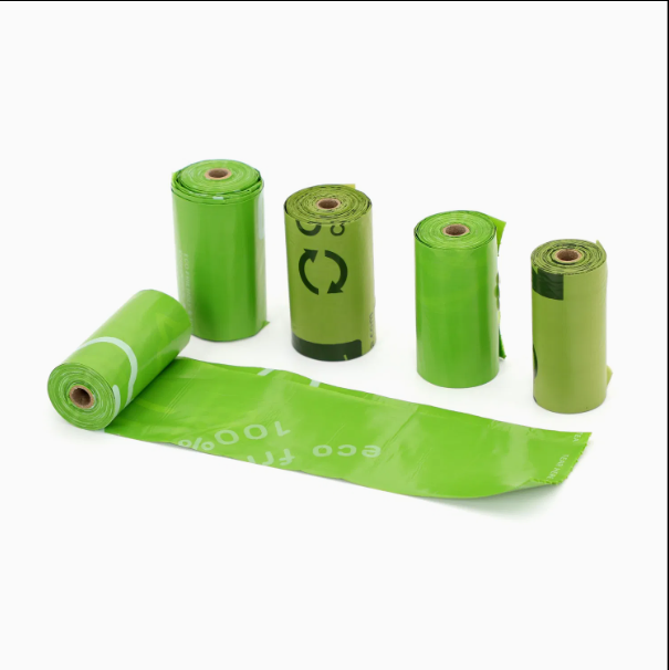  Disposable Compostable Bags Factory Customized Organic Biodegradable Garbage Bag Dog Poop Waste Bag for Sale