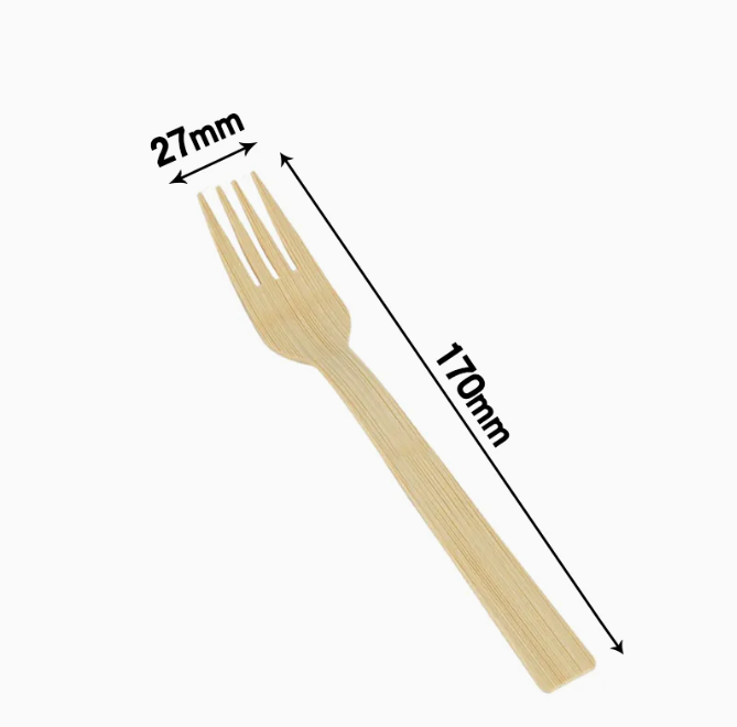 Biodegradable Disposable And Eco-Friendly Carbonization Bamboo Tableware Fork Made In China