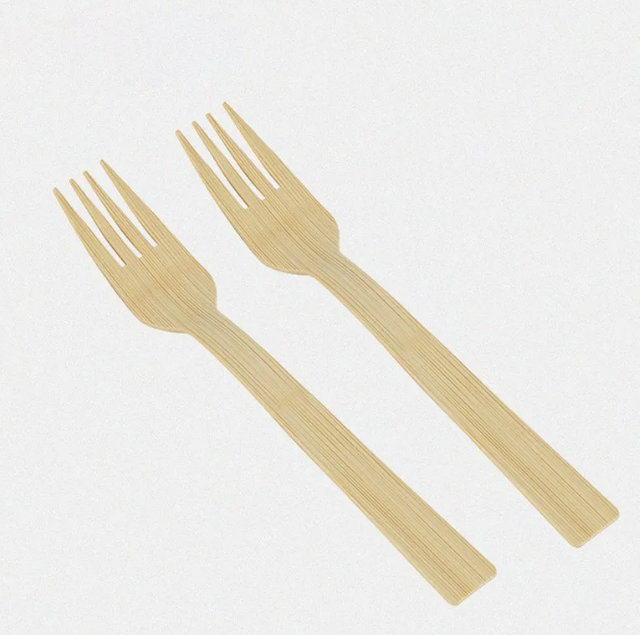 Biodegradable Disposable And Eco-Friendly Carbonization Bamboo Tableware Fork Made In China
