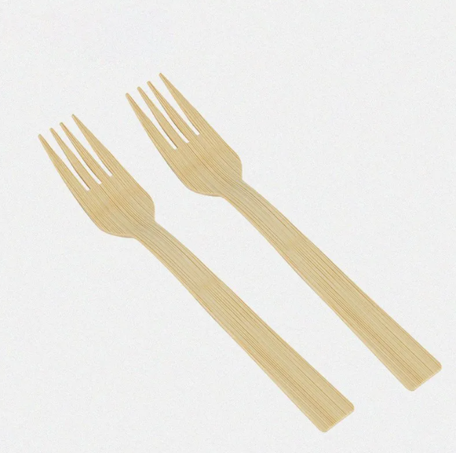 Biodegradable Disposable And Eco-Friendly Carbonization Bamboo Tableware Fork Made In China