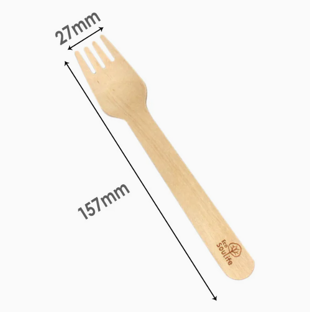 Eco-Certified Biodegradable Wooden Forks with Custom Logo - Sustainable Branded Cutlery Made in China