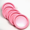 Disposable Plastic Party Plates - Food Safe PS Round Plates in Assorted Colors