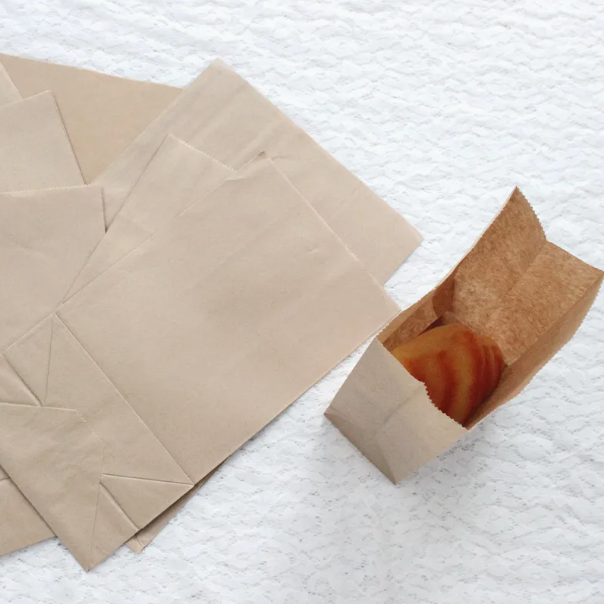 Disposable Kraft Paper Bag Recycled Kraft Fast Food Bread for Pack