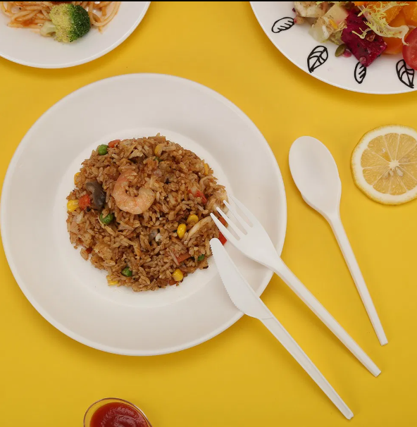 Wholesales Disposable Cornstarch Cpla Plastic Cutlery Set