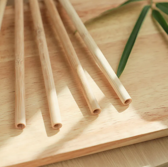 Biodegradable Disposable And Eco-Friendly Carbonization Bamboo Tableware Straws Made In China