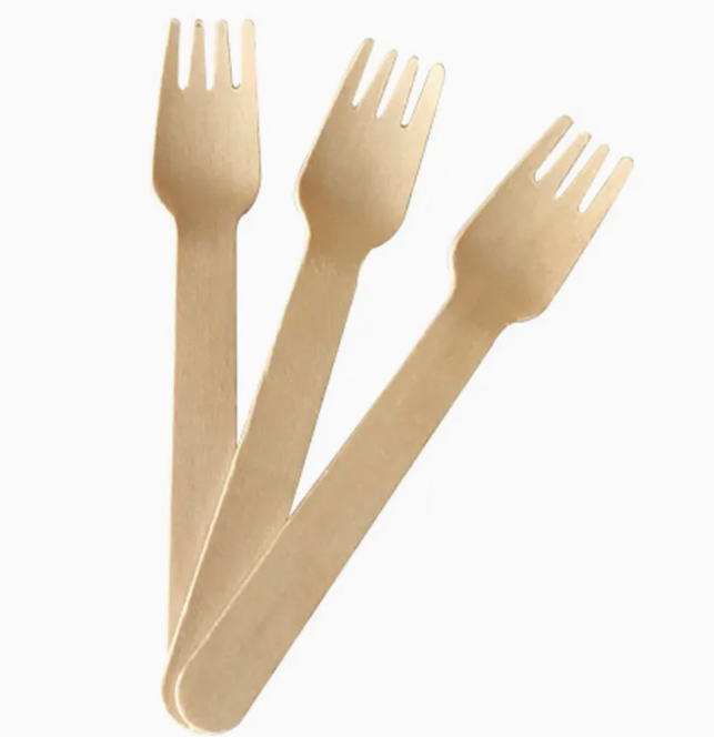 Biodegradable Disposable And Eco-Friendly Carbonization Bamboo Tableware Fork Made In China