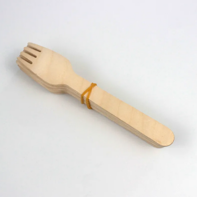 Eco-Certified Biodegradable Wooden Forks with Custom Logo - Sustainable Branded Cutlery Made in China