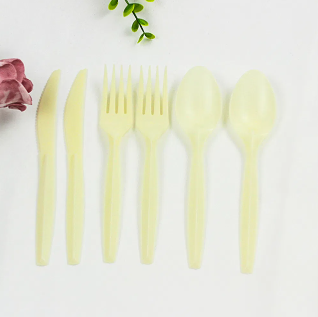 Biodegradable Corn Starch Disposable Knife and Fork Spoon