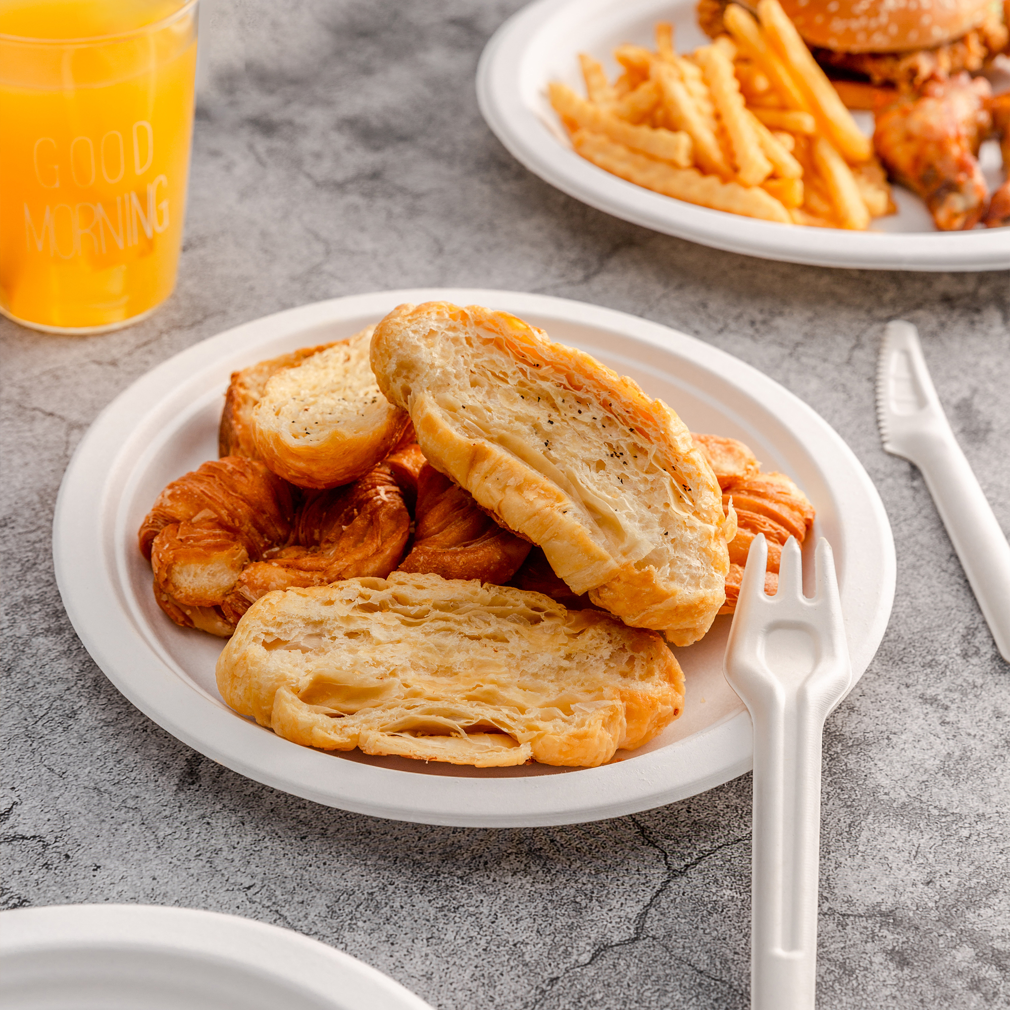 Eco-Friendly Biodegradable Disposable Food Container Sugarcane Bagasse Oval Salad Bowl