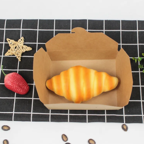 Disposable Paper Tableware Paper Natural Color Box Customziable for Party