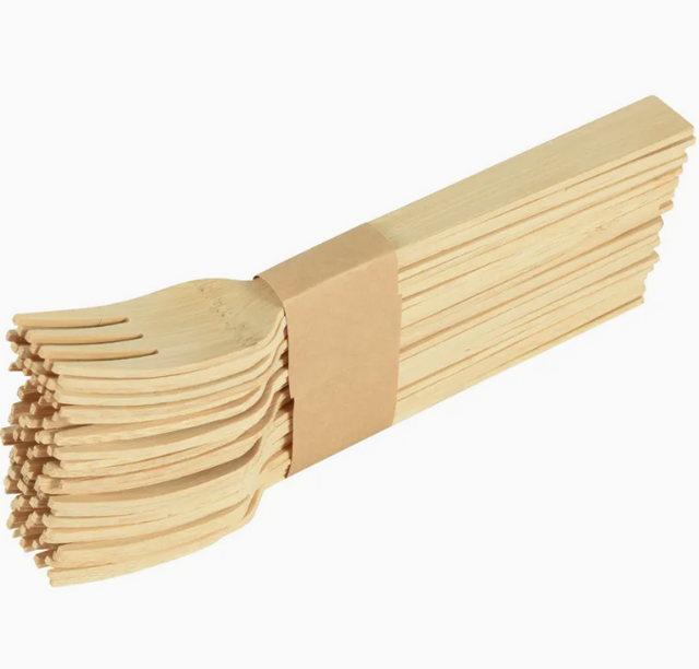 Biodegradable Disposable And Eco-Friendly Carbonization Bamboo Tableware Fork Made In China