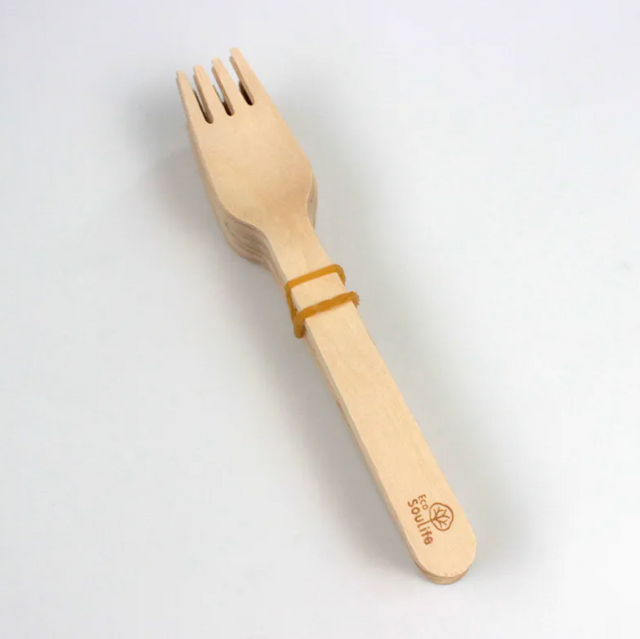 Eco-Certified Biodegradable Wooden Forks with Custom Logo - Sustainable Branded Cutlery Made in China