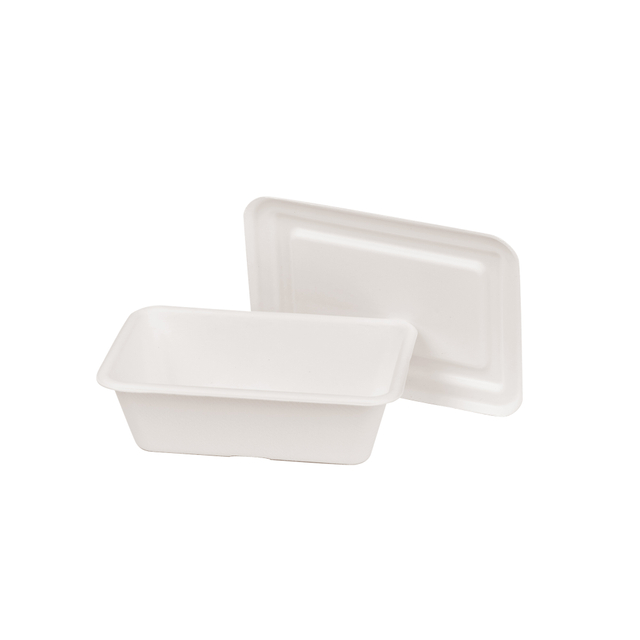Biodegradable Pfas Free Disposable Packing Box Sugarcane Bagasse Paper Clamshell Takeout Food Box