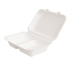 100% Compostable Disposable Take out Sugarcane Bagasse Pulp Paper Food Clamshell 6 Inch Hamburger Box