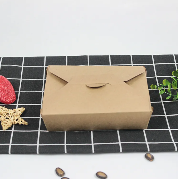 Disposable Paper Tableware Paper Natural Color Box Customziable for Party