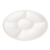 Eco-Friendly Biodegradable Tableware Food Packaging Compostable Sugarcane Bagasse Disposable Round Cake Food Plate with Compartment
