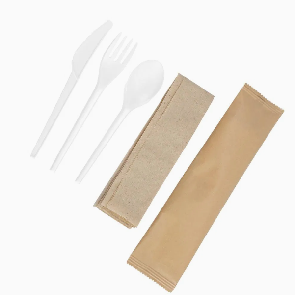 Wholesales Disposable Cornstarch Cpla Plastic Cutlery Set