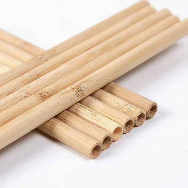 Biodegradable Disposable And Eco-Friendly Carbonization Bamboo Tableware Straws Made In China