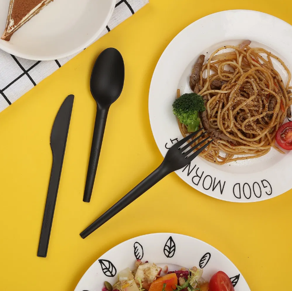 Wholesales Disposable Cornstarch Cpla Plastic Cutlery Set