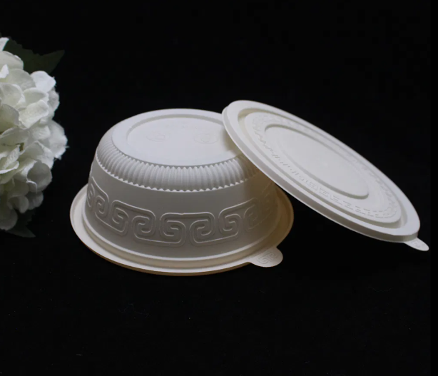 Green Disposable Noodle Bowls – Renewable Bagasse Material & Oil-Resistant