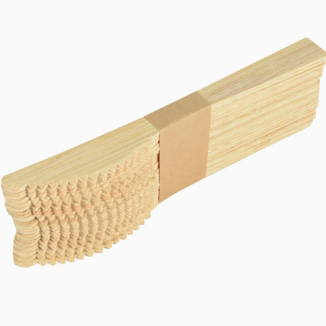 Eco-Certified Biodegradable Carbonized Bamboo Knife - Sustainable Disposable Cutlery Made in China