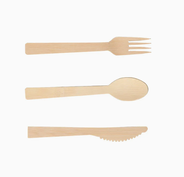 Disposable Food Cutlery Packaging Bamboo Cutlery Knife Fork Spoon