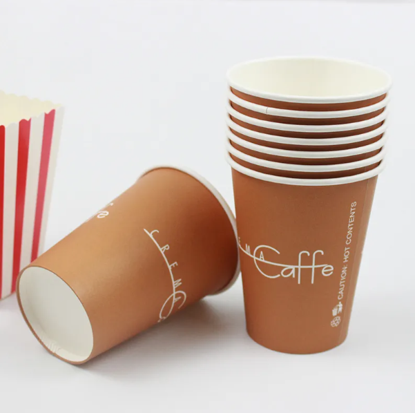 Disposable Paper Cups for Hot Drinks Coffee and tea Biodegradable Compost
