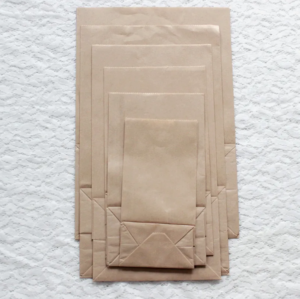 Disposable Kraft Paper Bag Recycled Kraft Fast Food Bread for Pack