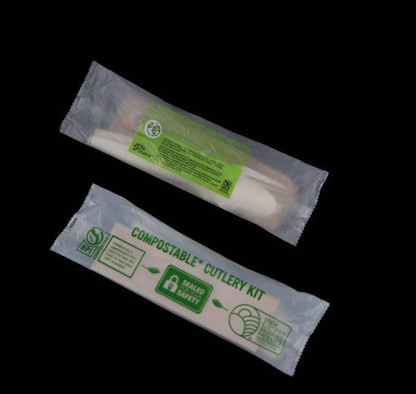 Eco-Friendly Disposable Cpla Biodegradable Compostable Cutlery Kit for Parties