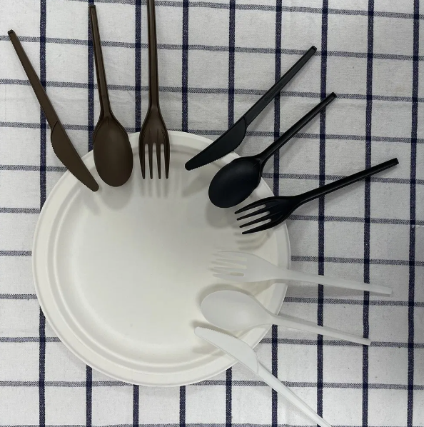 Wholesales Disposable Cornstarch Cpla Plastic Cutlery Set