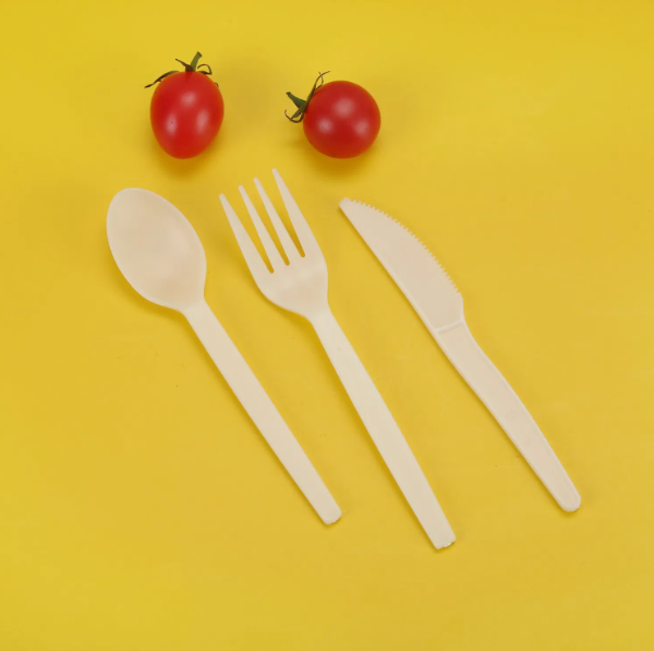 Eco-Friendly Disposable Biobased Cutlery Set – Compostable Forks, Knives & Spoons