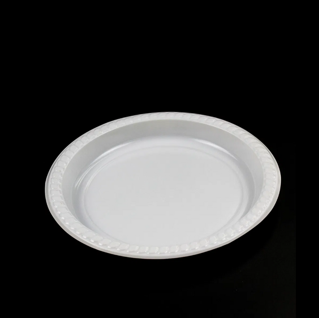 Disposable Plastic Party Plates - Food Safe PS Round Plates in Assorted Colors