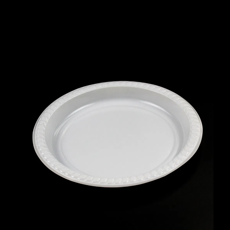 Disposable Plastic Party Plates - Food Safe PS Round Plates in Assorted Colors