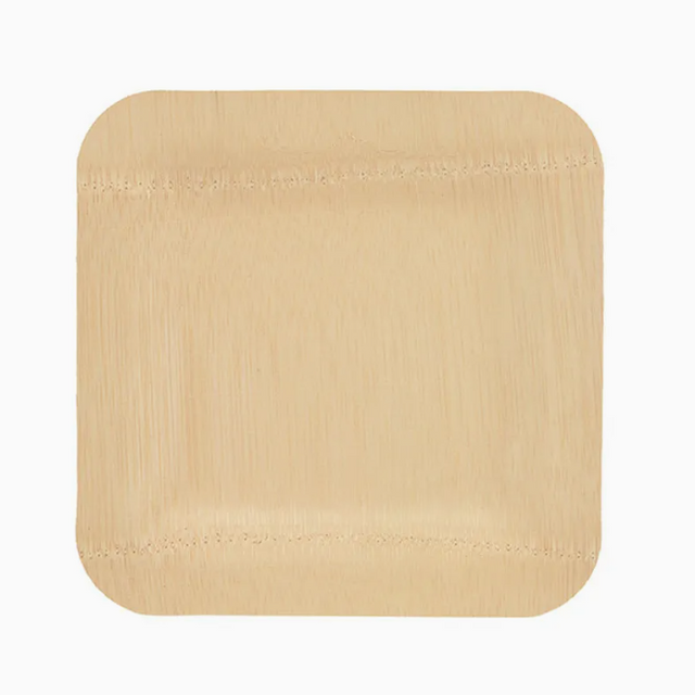 Biodegradable Disposable And Eco-Friendly Carbonization Bamboo Tableware Plate Made In China