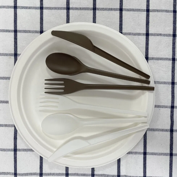Wholesales Disposable Cornstarch Cpla Plastic Cutlery Set