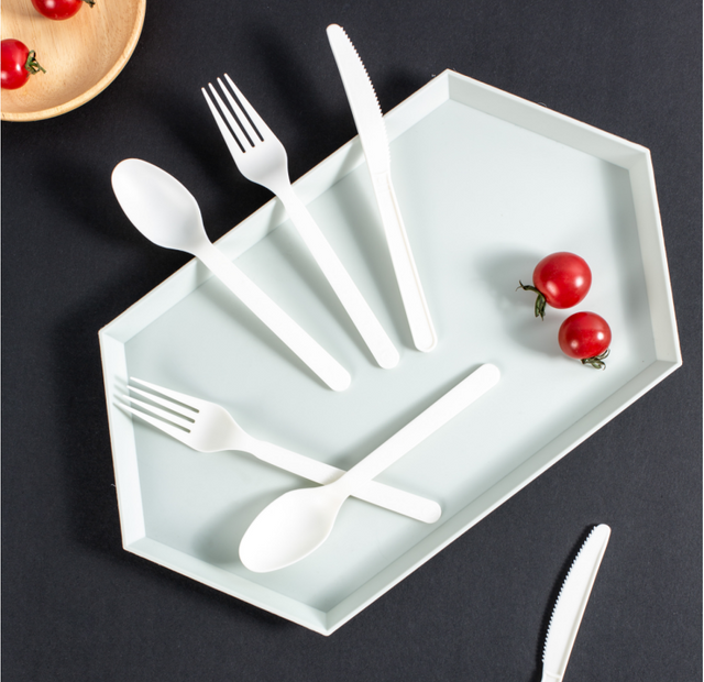 Premium CPLA Cutlery Set - 100% Compostable Forks/Spoons/Knives (EN13432 Certified)