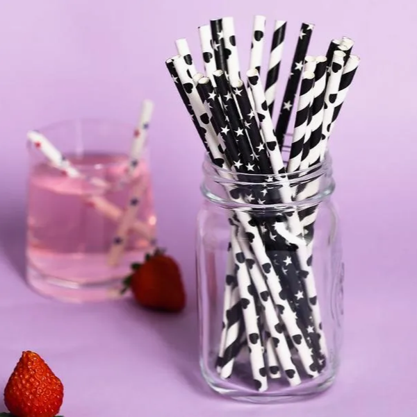 Eco Friendly Food Grade Biodegradable Compostable Multi-Color Party Drinking Bubble Tea Straw Paper Individual Wrapped Plastic Straw