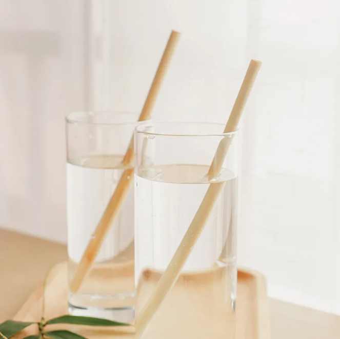 Biodegradable Disposable And Eco-Friendly Carbonization Bamboo Tableware Straws Made In China