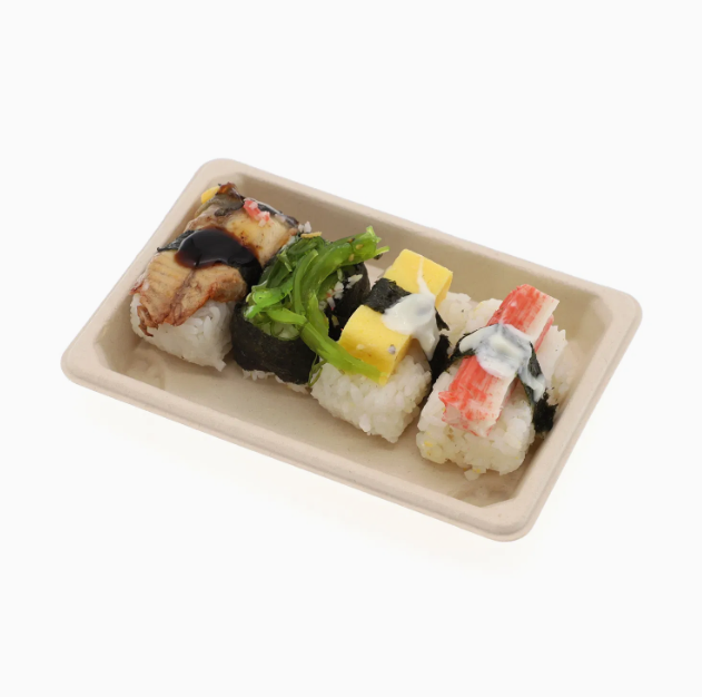 Disposable Sugarcane Pulp Material Sushi Tray