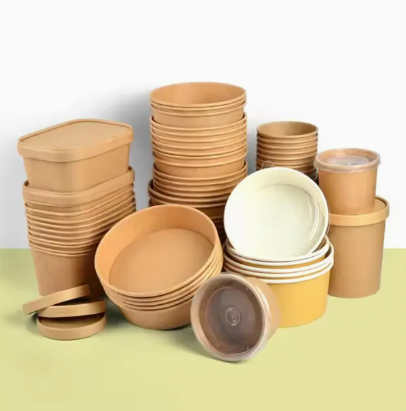 Factory Price Biodegradable Paper Bowl/Disposables Food Packaging Box/Takeaway Box/Paper Contain/Kraft Paper Bowl