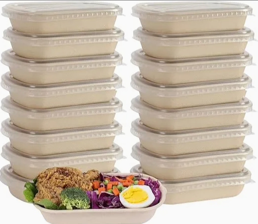Printable White Disposable Paper Food Lunch Box Takeout Tableware Packaging Container