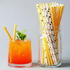 Eco Friendly Food Grade Biodegradable Compostable Multi-Color Party Drinking Bubble Tea Straw Paper Individual Wrapped Plastic Straw