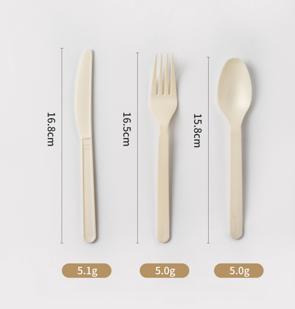 Eco-Friendly Disposable Cpla Biodegradable Compostable Cutlery Kit for Parties