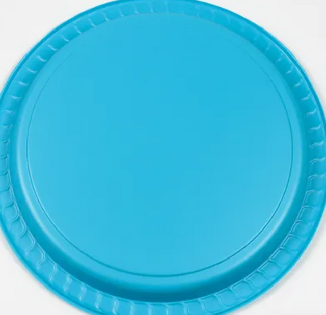 Premium Plastic Party Plates - Thick PS Disposable Tableware in Multiple Colors