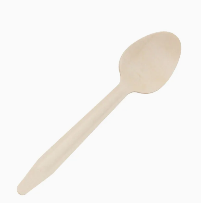 Eco-Certified Biodegradable Wooden Spoons - Individually Poly Bagged Disposable Cutlery Made in China