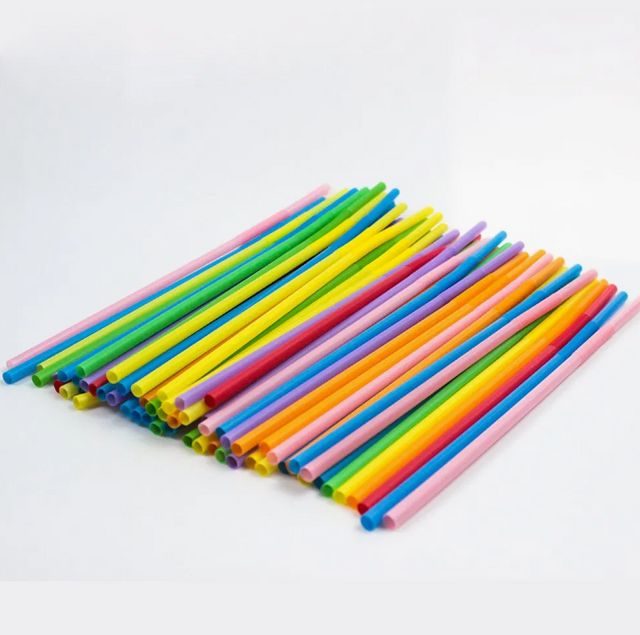 Collapsible Reusable Plastic Straws – Colorful Disposable PP Drinking Straws for Parties