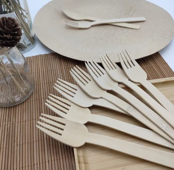 Disposable Food Cutlery Packaging Bamboo Cutlery Knife Fork Spoon
