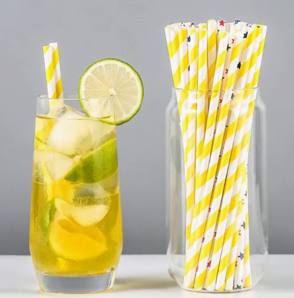 Eco Friendly Food Grade Biodegradable Compostable Multi-Color Party Drinking Bubble Tea Straw Paper Individual Wrapped Plastic Straw